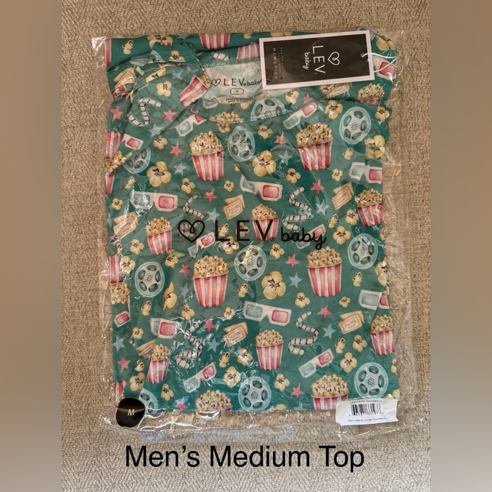 Lev Bamboo Mens Shirt- Size Medium-Remi print